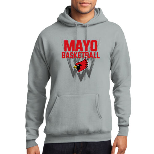 Fan of Mayo Redbirds Basketball Design 1 on a Port & Co ® - Core Fleece Pullover Hooded Sweatshirt Thumbnail