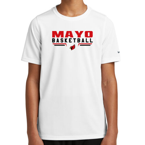 Fan of Mayo Redbirds Basketball Design 3 on a Youth Swoosh Sleeve rLegend Tee Thumbnail