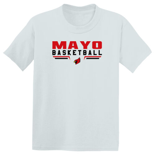 Fan of Mayo Redbirds Basketball Design 3 on a Port & Co ®  50/50 - Youth Core Blend Tee - Youth PosiCharge ® Competitor Tee Thumbnail
