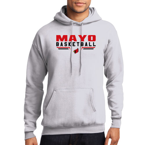 Fan of Mayo Redbirds Basketball Design 3 on a Port & Co ®  - Core Fleece Pullover Hooded Sweatshirt Thumbnail