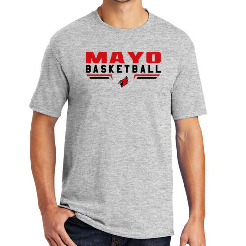 Fan of Mayo Redbirds Basketball Design 3 on a Port & Co ®  50/50 - Core Blend Tee Thumbnail