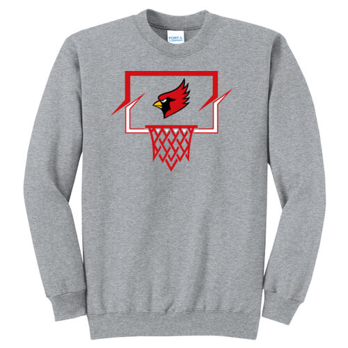 Fan of Mayo Redbirds Basketball Design 4 on a Port & Co ®  - Core Fleece Crewneck Sweatshirt Thumbnail