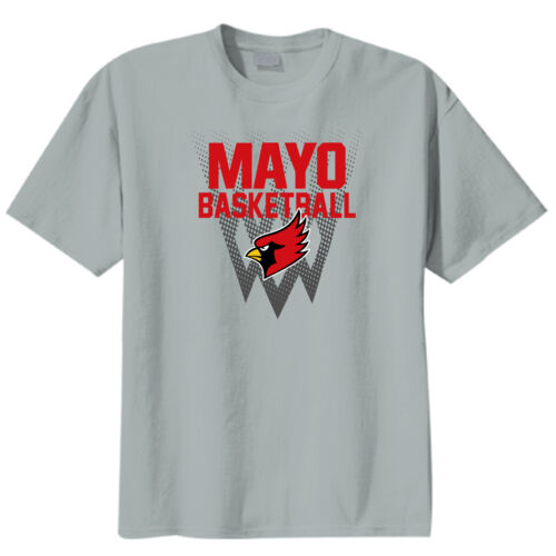 Fan of Mayo Redbirds Basketball Design 1 on a Port & Co ® 50/50 - Youth Core Blend Tee Thumbnail