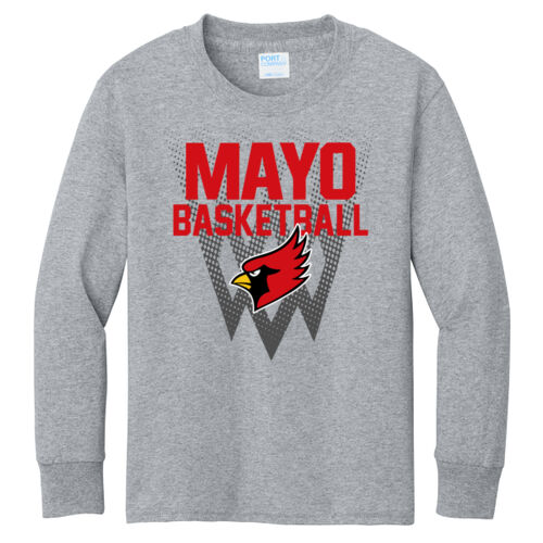 Fan of Mayo Redbirds Basketball Design 1 on a Port & Co ® 50/50 - Youth Core Blend Tee Thumbnail