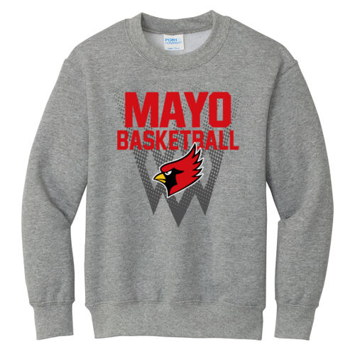 Fan of Mayo Redbirds Basketball Design 1 on a Port & Co ® 50/50 - Youth Core Blend Tee Thumbnail