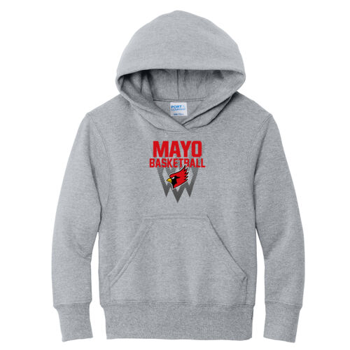 Fan of Mayo Redbirds Basketball Design 1 on a Port & Co ® 50/50 - Youth Core Blend Tee Thumbnail