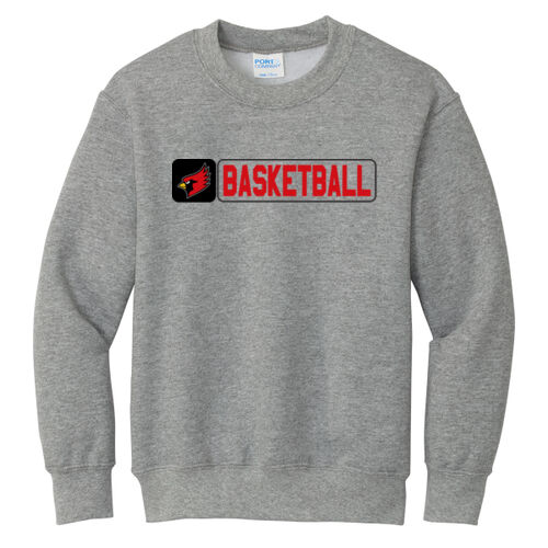 Fan of Mayo Redbirds Basketball Design 2 on a Port & Co ® - Youth Core Fleece Crewneck Sweatshirt Thumbnail