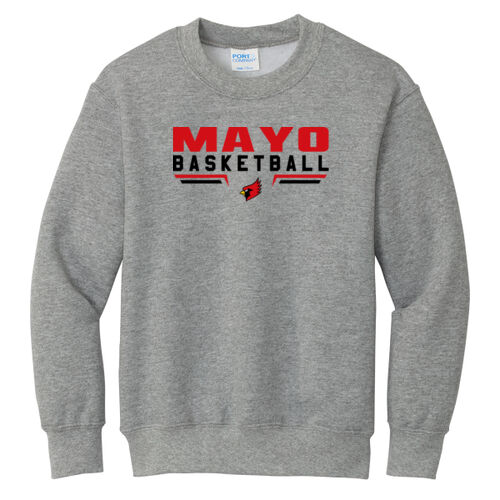 Fan of Mayo Redbirds Basketball Design 3 on a - Youth Core Fleece Crewneck Sweatshirt Thumbnail