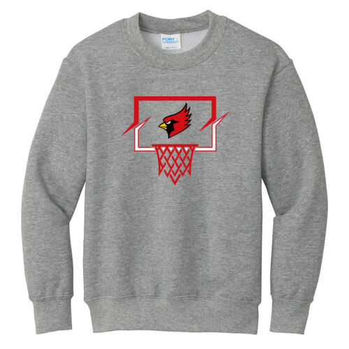 Fan of Mayo Redbirds Basketball Design 4 on a - Youth Core Fleece Crewneck Sweatshirt Thumbnail